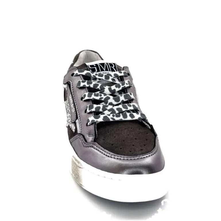 Semerdjian Baskets SMR23 Ales A625 Cuir Métallique Gris Daim Gris GrisMétal Store