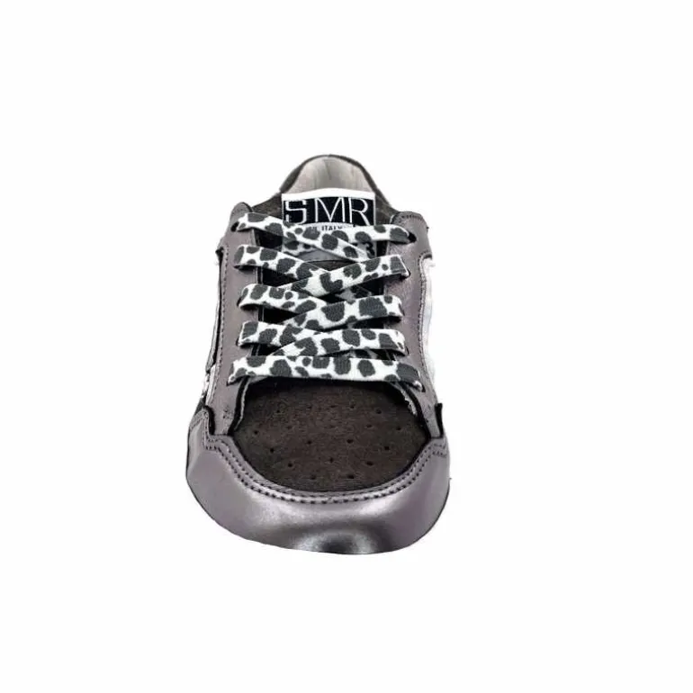 Semerdjian Baskets SMR23 Ales A625 Cuir Métallique Gris Daim Gris GrisMétal Store