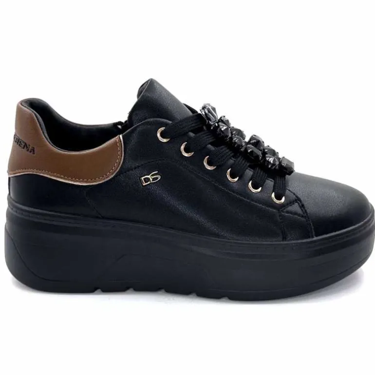 Ivoire0130a Baskets Zip Ivoire 675527 Cuir Noir Clearance