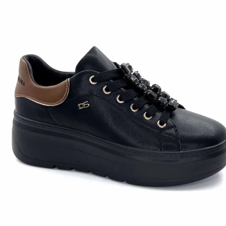 Ivoire0130a Baskets Zip Ivoire 675527 Cuir Noir Clearance
