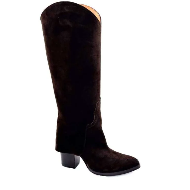 martinat t Bottes à Talon Ivoire 3782 Daim Foncé Marron Flash Sale