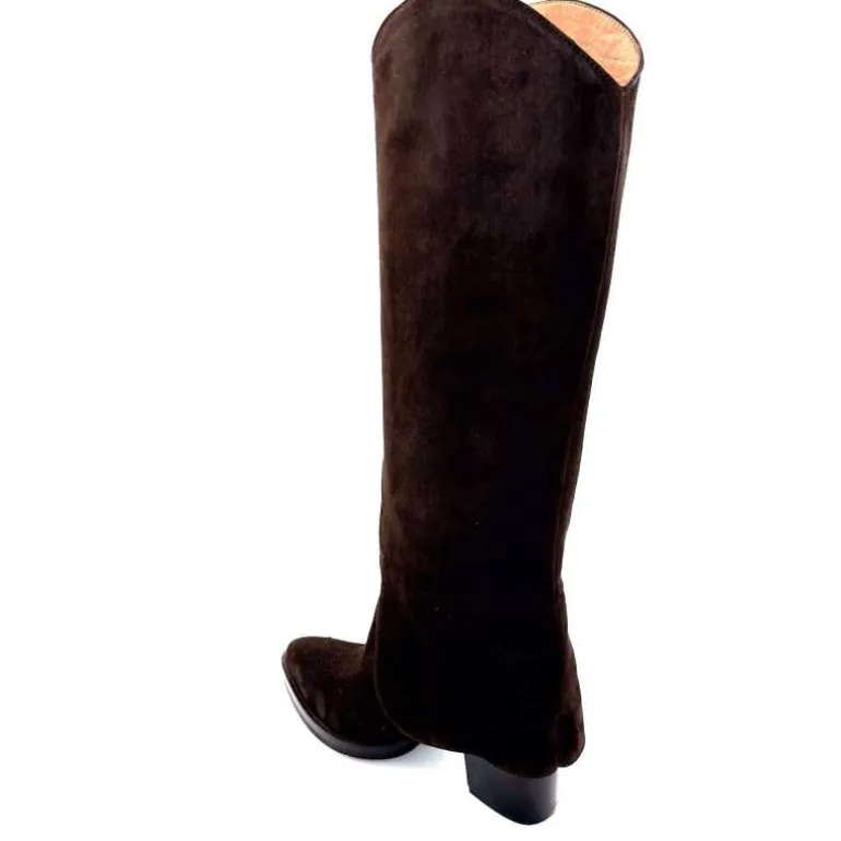 bottes__talon_ivoire__daim_marron_fonc_15.webp martinat t Bottes à Talon Ivoire 3782 Daim Foncé Marron Flash Sale