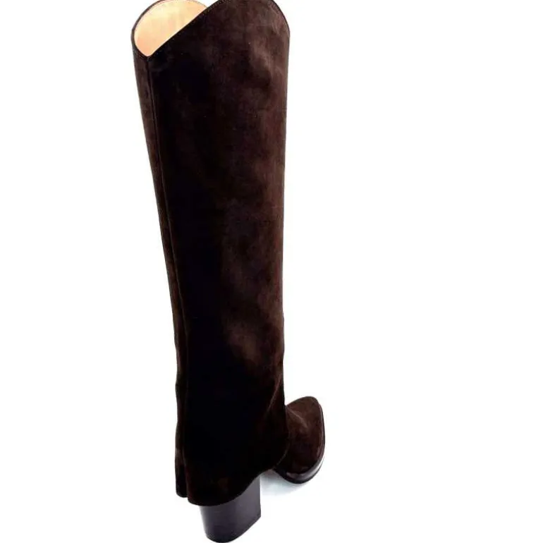 bottes__talon_ivoire__daim_marron_fonc_20.webp martinat t Bottes à Talon Ivoire 3782 Daim Foncé Marron Flash Sale