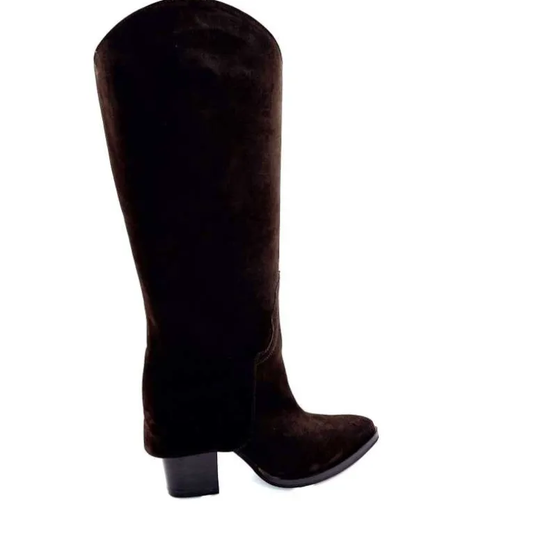 bottes__talon_ivoire__daim_marron_fonc_23.webp martinat t Bottes à Talon Ivoire 3782 Daim Foncé Marron Flash Sale