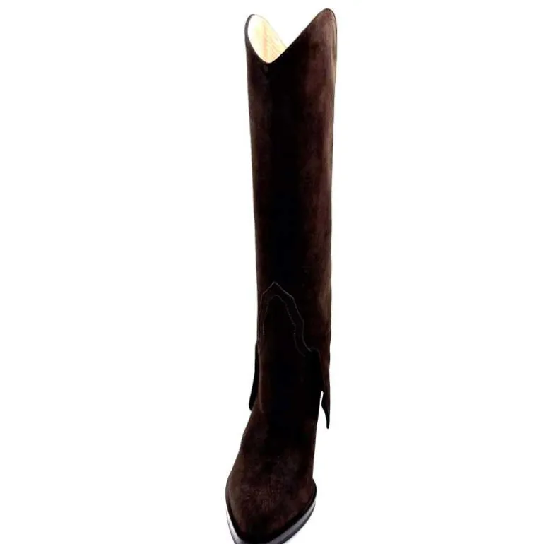 bottes__talon_ivoire__daim_marron_fonc_7.webp martinat t Bottes à Talon Ivoire 3782 Daim Foncé Marron Flash Sale
