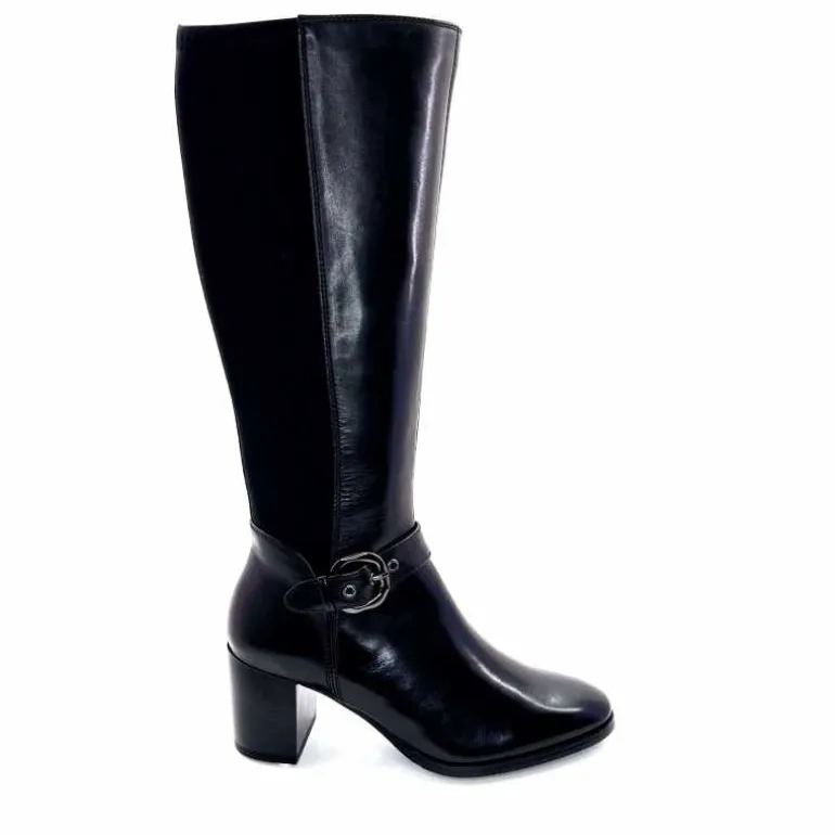 Regarde Le Ciel Bottes à Talon Joan 18 Cuir Noir Best Sale