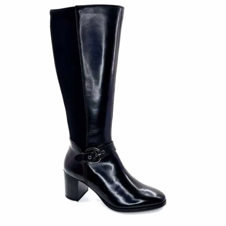 Regarde Le Ciel Bottes à Talon Joan 18 Cuir Noir Best Sale