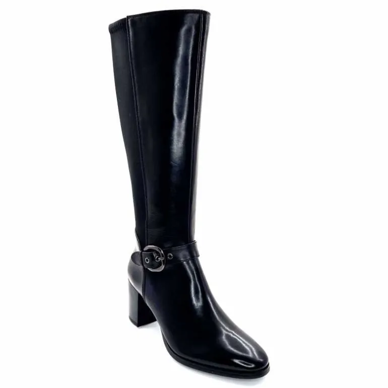 bottes__talon_regarde_le_ciel_joan__cuir_noir_3.webp Regarde Le Ciel Bottes à Talon Joan 18 Cuir Noir Best Sale