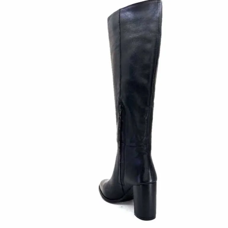 bottes__talons_ivoire__cuir_noir_16.webp Ivoire0104a Bottes à Talons Ivoire 52108 Cuir Noir Cheap
