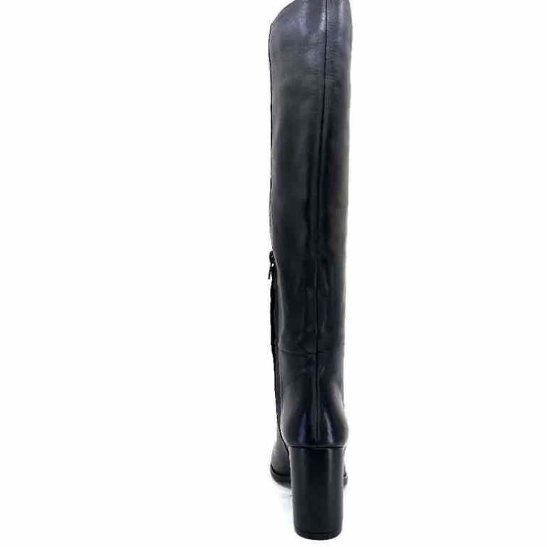 bottes__talons_ivoire__cuir_noir_18.webp Ivoire0104a Bottes à Talons Ivoire 52108 Cuir Noir Cheap