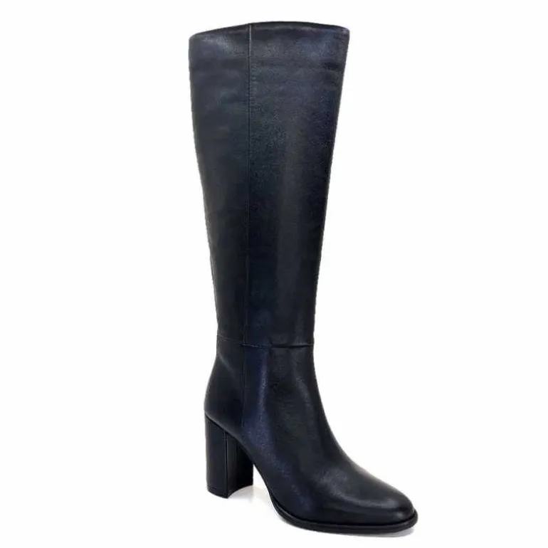 bottes__talons_ivoire__cuir_noir_2.webp Ivoire0104a Bottes à Talons Ivoire 52108 Cuir Noir Cheap
