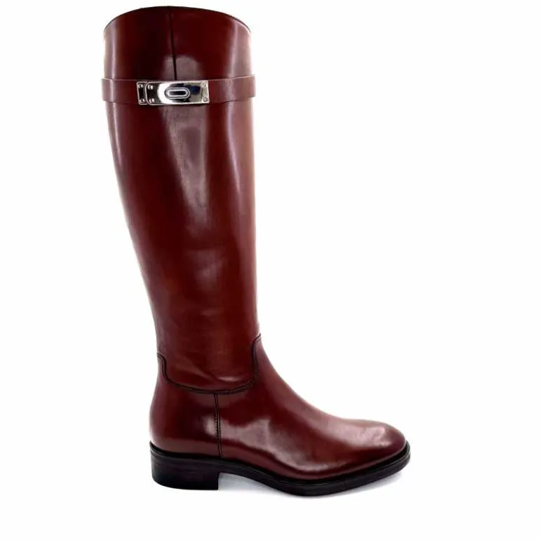 Triver Flight Bottes Cavalières 599 09 Cuir Marron Discount