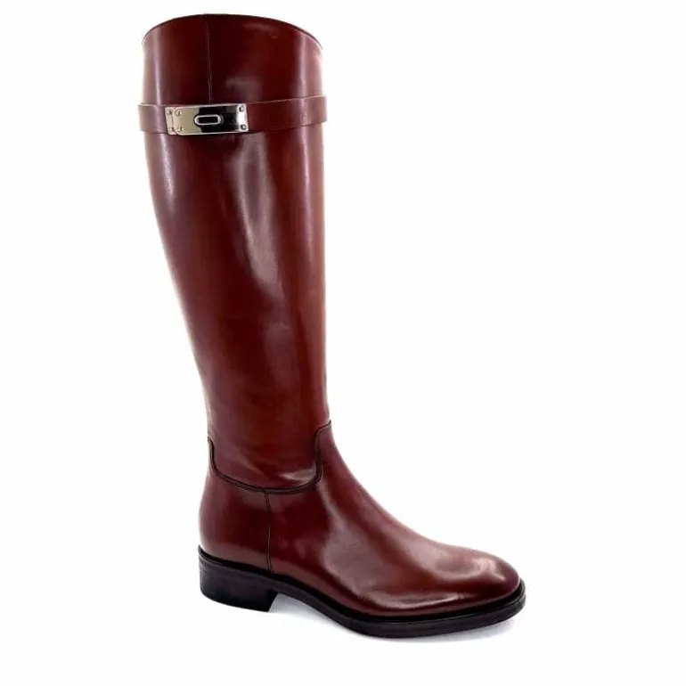 Triver Flight Bottes Cavalières 599 09 Cuir Marron Discount