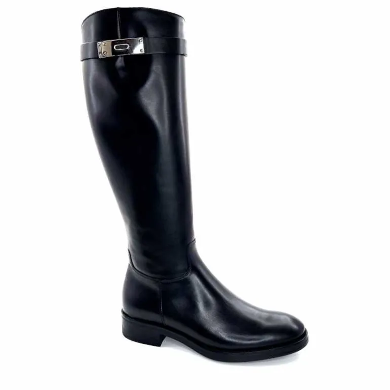 Triver Flight Bottes Cavalières 599 09 Cuir Noir Online