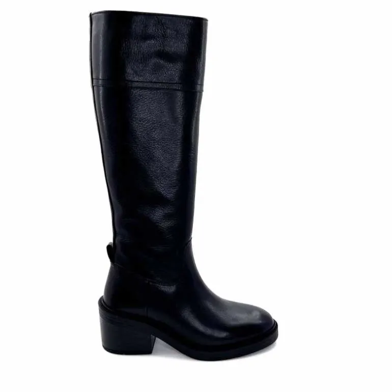 398-ivoire Bottes Cuissardes Ivoire 5385 Cuir Noir Sale