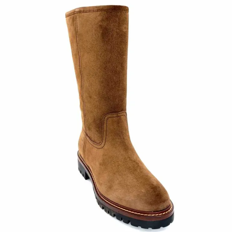 Alpe Bottes Fourrées 5206 Daim Castagna Marron Fashion