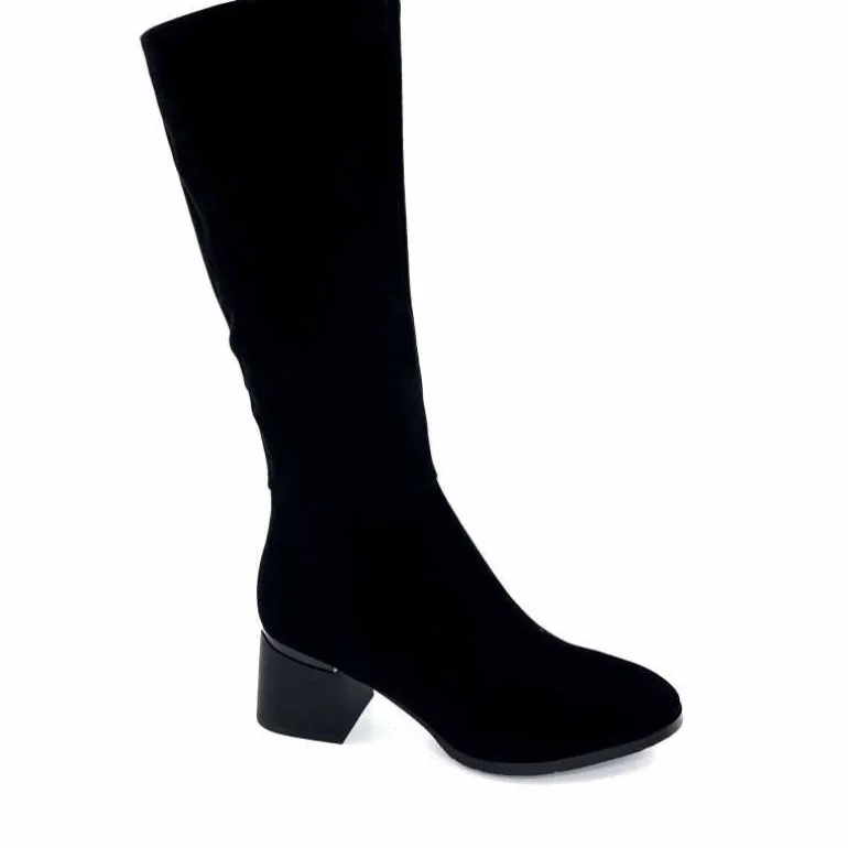 Elue Par Nous Bottes Genouillère Sariegois Daim Noir Store