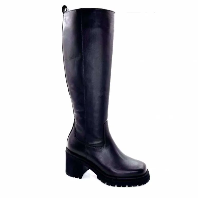 Ivoire0235a Bottes Ivoire 28119 Cuir Noir Discount
