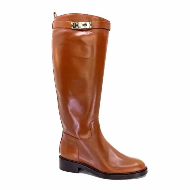 JHay Bottes 1101 Cuir Camel Flash Sale
