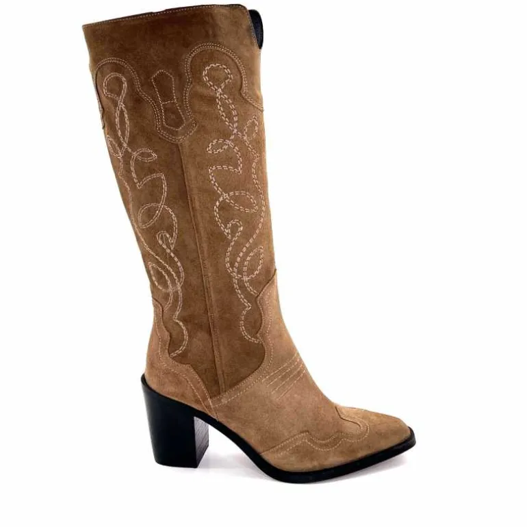 Ivoire0341a Bottes Santiags Ivoire At22 Daim Sajo Roble Camel Cheap