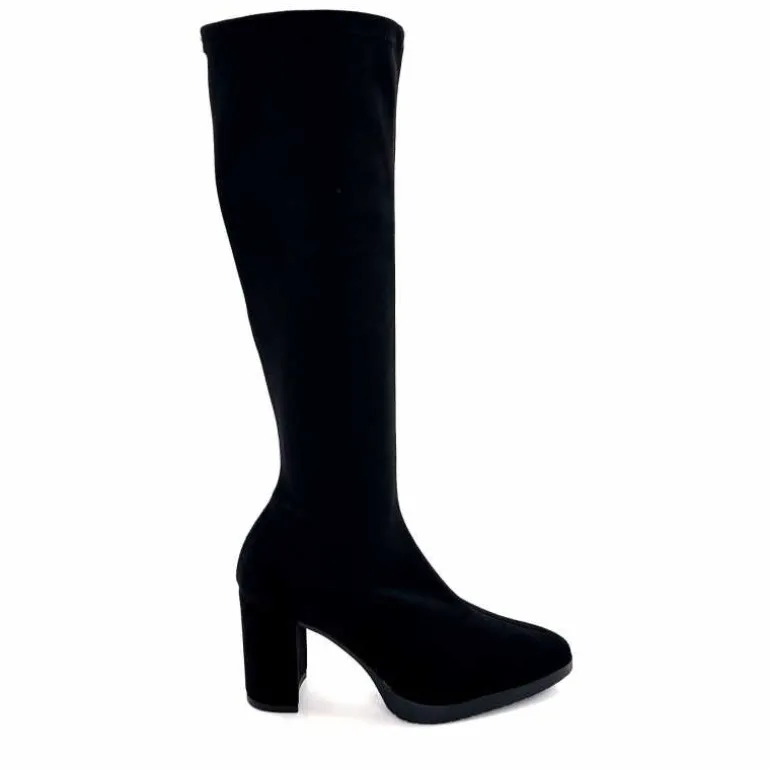 miss elastic Bottes Stretch Ivoire 77067 Noir Hot