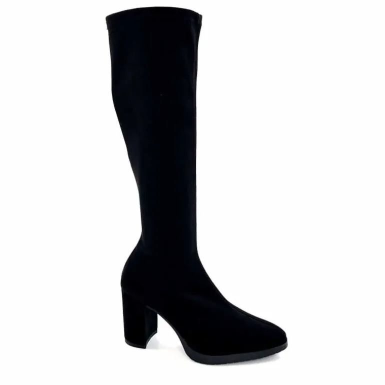 miss elastic Bottes Stretch Ivoire 77067 Noir Hot
