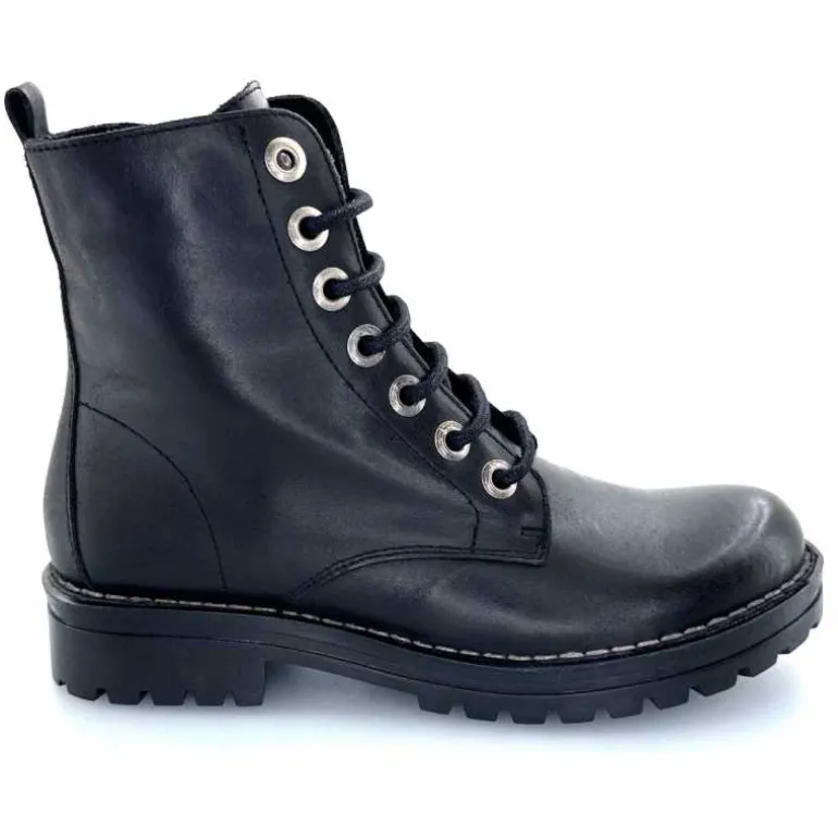 Chacal Bottillon Fermeture Éclair 6830 Cuir Noir Outlet