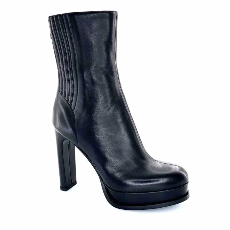 chantal Bottines à Talon 2145 Cuir Noir Shop