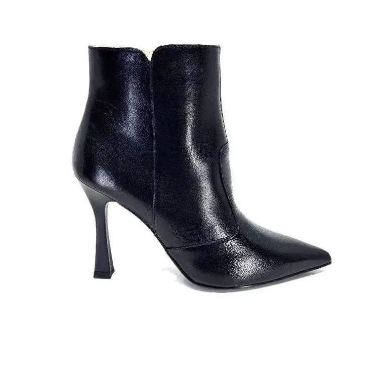Nero Giardini Bottines à Talon Fin Néro Giardini 1308646 De 100 Cuir Noir Clearance