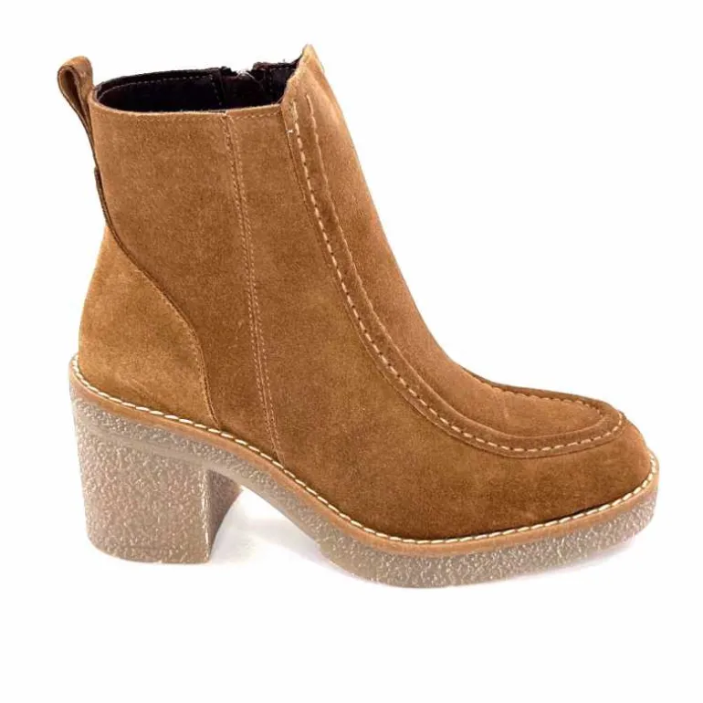 355-ivoire Bottines à Talons Ivoire 1030 Daim Marron Store