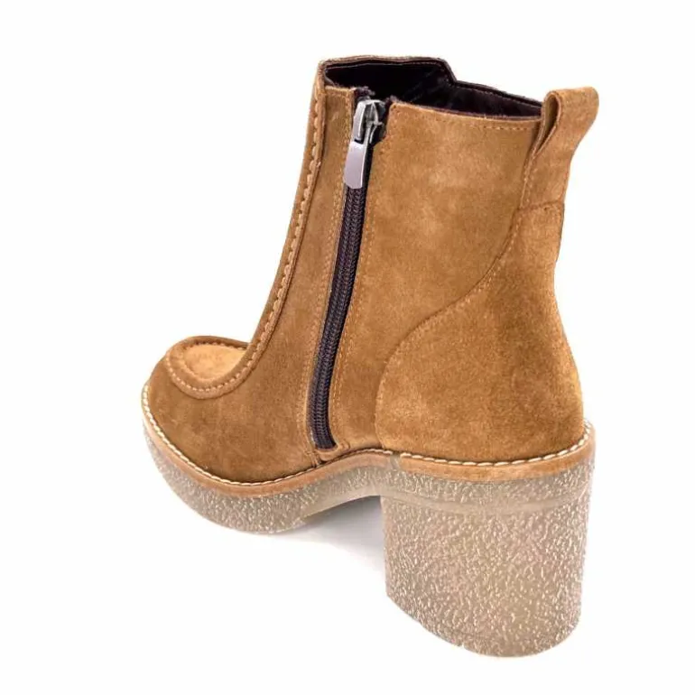 bottines__talons_ivoire__daim_marron_15.webp 355-ivoire Bottines à Talons Ivoire 1030 Daim Marron Store