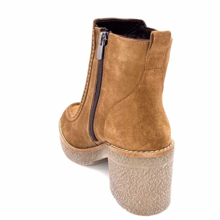 bottines__talons_ivoire__daim_marron_16.webp 355-ivoire Bottines à Talons Ivoire 1030 Daim Marron Store