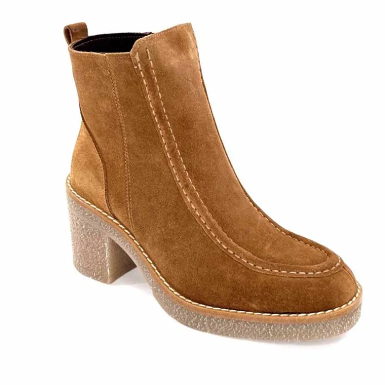 bottines__talons_ivoire__daim_marron_2.webp 355-ivoire Bottines à Talons Ivoire 1030 Daim Marron Store