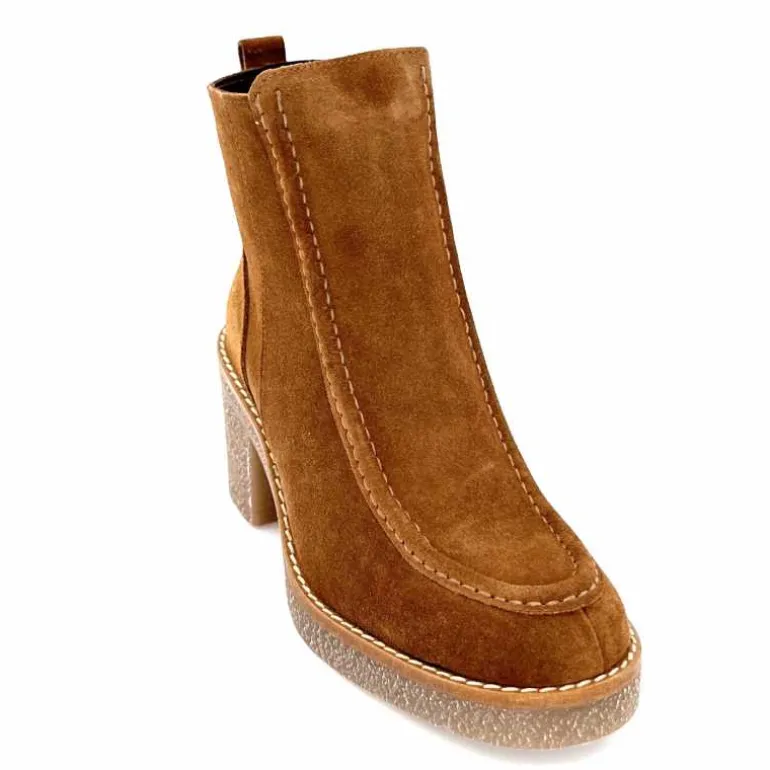 bottines__talons_ivoire__daim_marron_4.webp 355-ivoire Bottines à Talons Ivoire 1030 Daim Marron Store