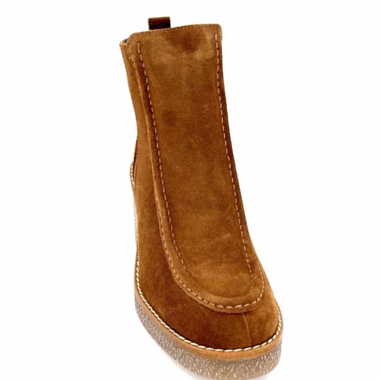 bottines__talons_ivoire__daim_marron_5.webp 355-ivoire Bottines à Talons Ivoire 1030 Daim Marron Store