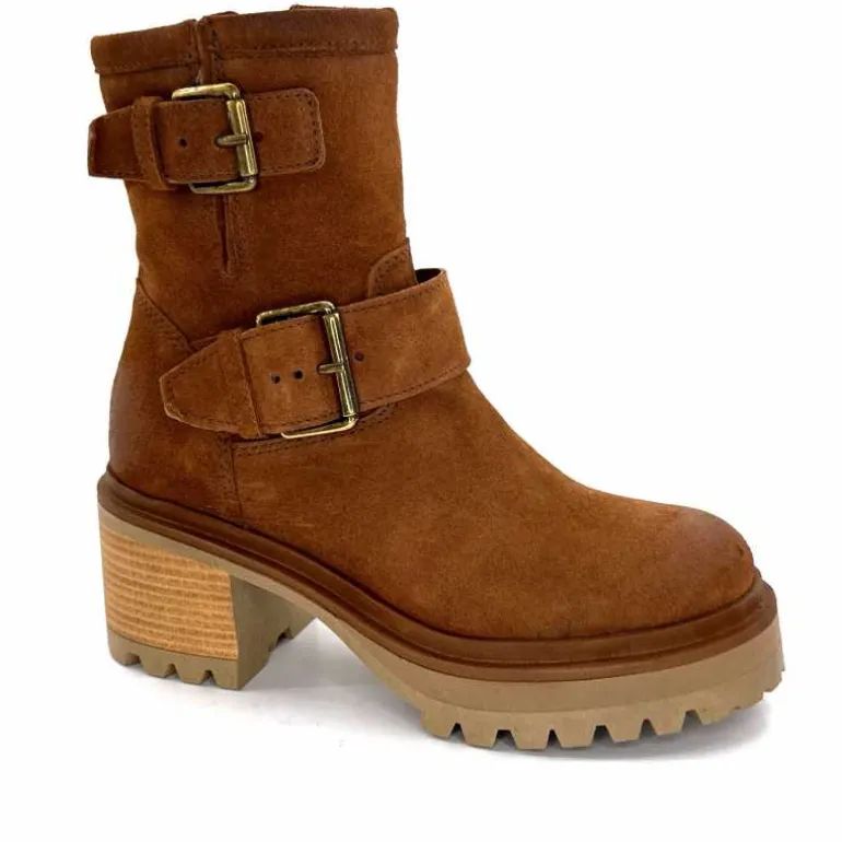 Mjus Bottines à Talons T64209 101 Daim Tabacco Marron Cheap