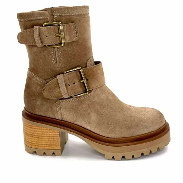 Mjus Bottines à Talons T64209 101 Daim Taupe Shop