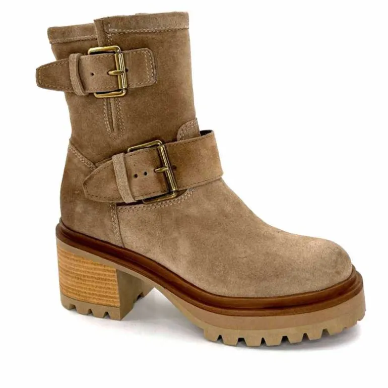 Mjus Bottines à Talons T64209 101 Daim Taupe Shop