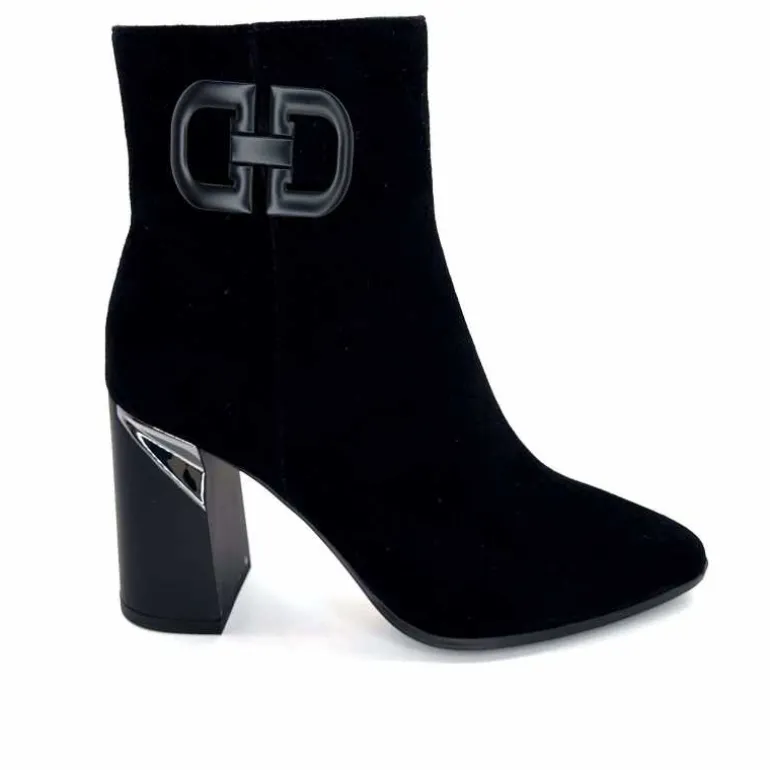 Elue Par Nous Bottines à Talons Métamorfose Salins Daim Noir Marron New