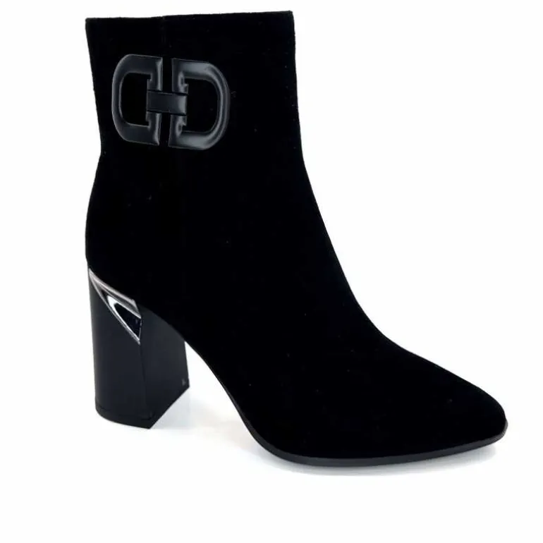 Elue Par Nous Bottines à Talons Métamorfose Salins Daim Noir Marron New