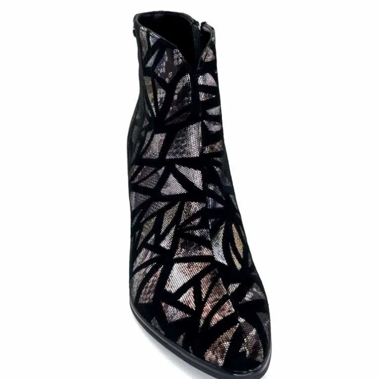 Elue Par Nous Bottines à Talons Métamorphose Saboteuse Textile NoirBrillant Multicolore MulticoloreNoir Cheap