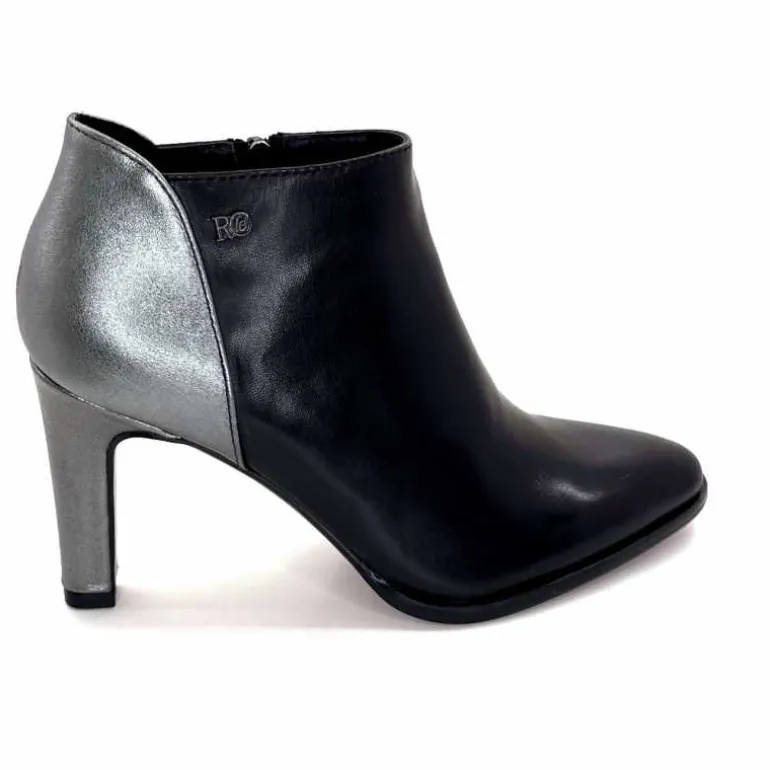 bottines__talons_regarde_le_ciel_buffy__cuir_noir_argent_23.webp Regarde Le Ciel Bottines à Talons Buffy 03 Cuir Noir Argenté ArgentNoir Sale