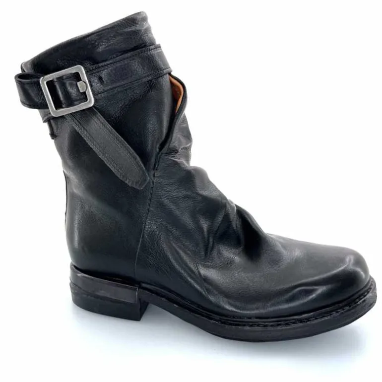 AS 98 Bottines AS98 B80213 Cuir Noir Discount