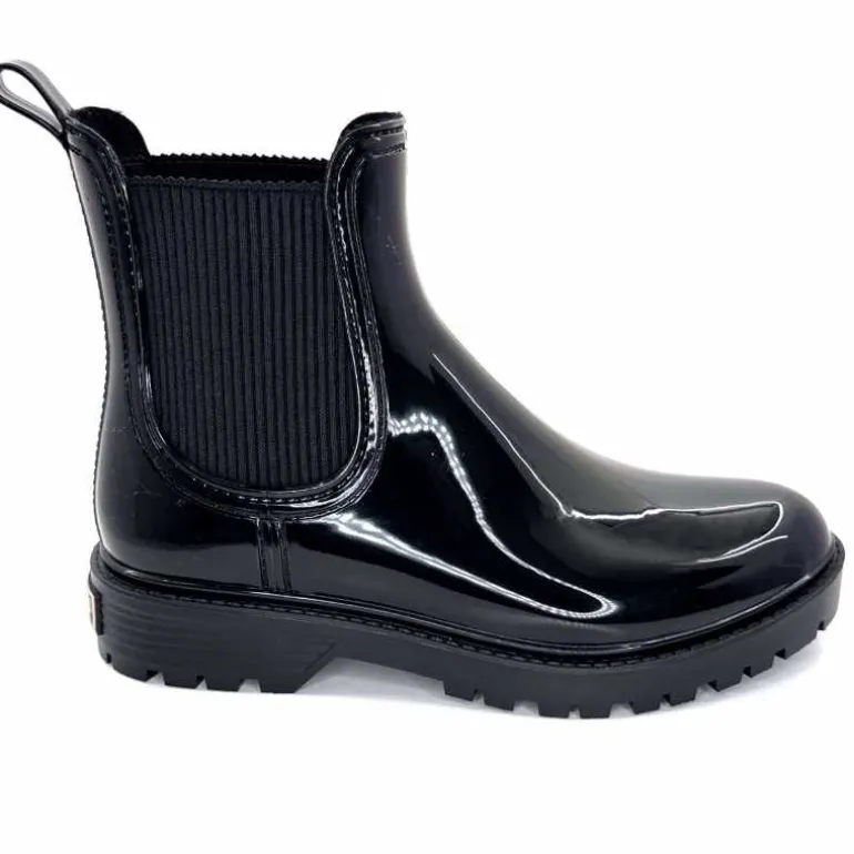 Toni Pons Bottines De Pluie Cavan Vernis Noir Cheap