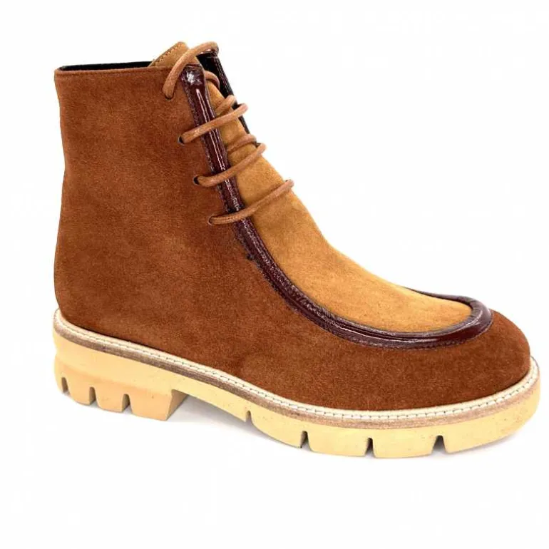Ivoire0330 Bottines Derby Ivoire 364 Daim Marron Cheap