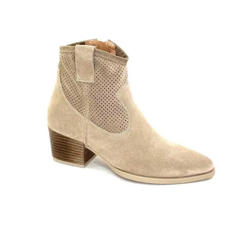 Ivoire0104a Bottines Eté Ivoire A53079 Daim Fossile Beige Hot