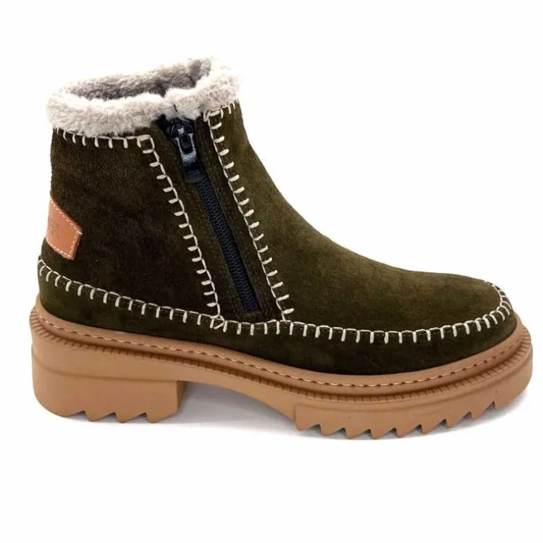 gemilli sarl - hooper Bottines Fourrées Hooper Melen Daim Kaki Discount