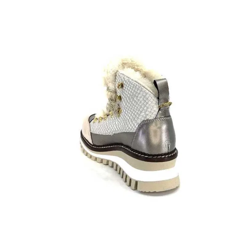 new italia Bottines Fourrées 24154646 Perla Cuir &amp; Doré Blanc Store