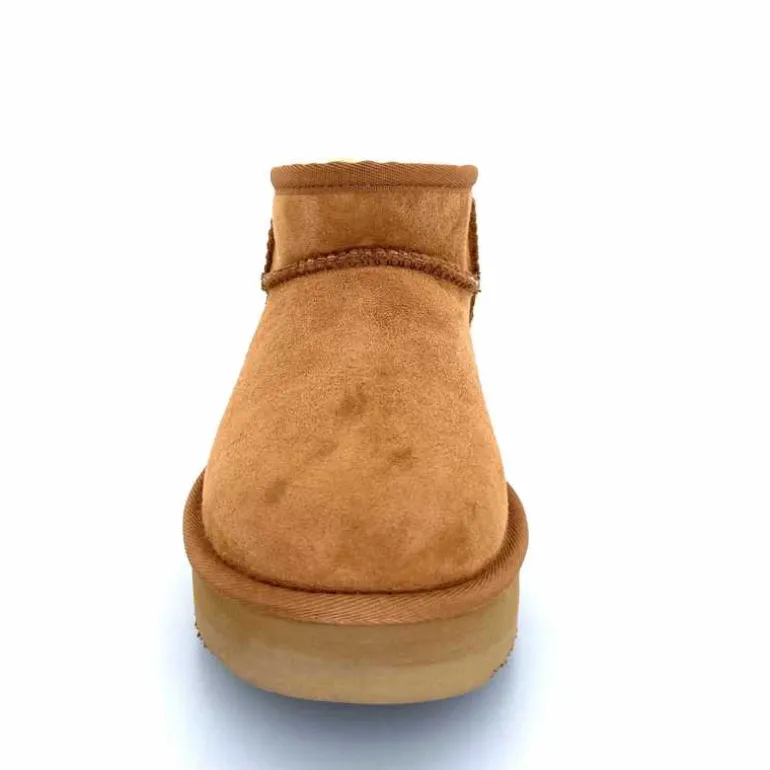 sweet heritage Bottines Fourrées Patineuse Daim Camel Clearance