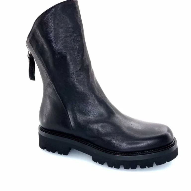 Ivoire0156 Bottines Ivoire 3270 Carrie Cuir Noir New